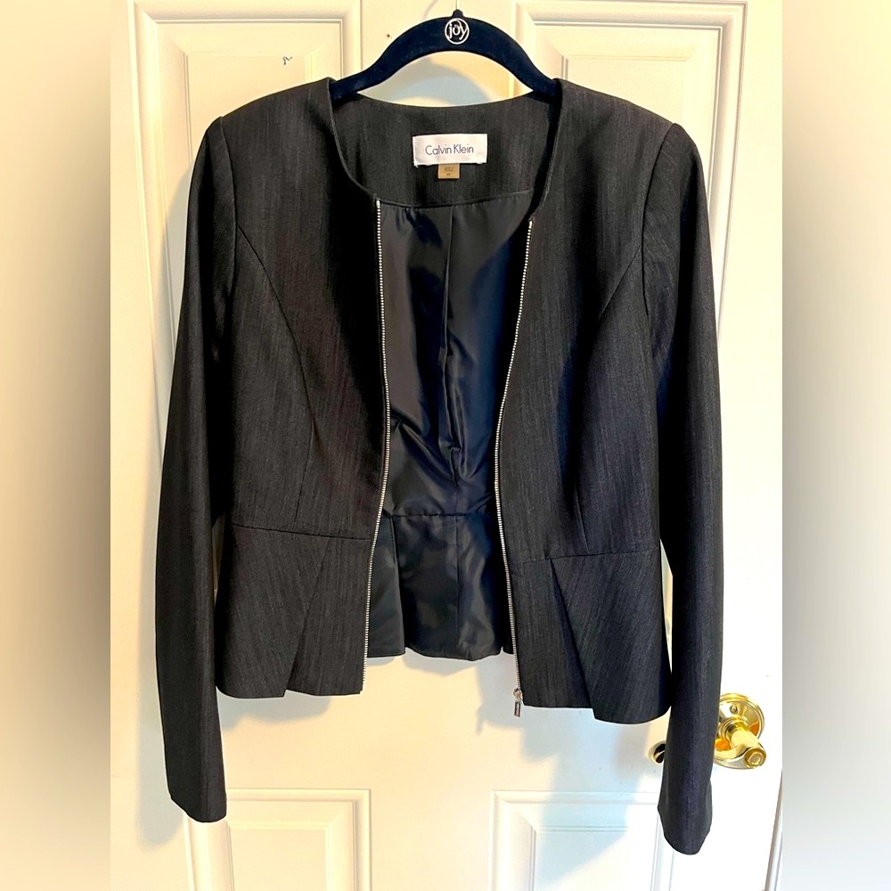 Calvin Klein Denim Blazer Elegant Formal Wear